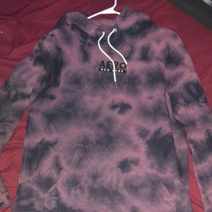Purple and black tye dye sweatshirt